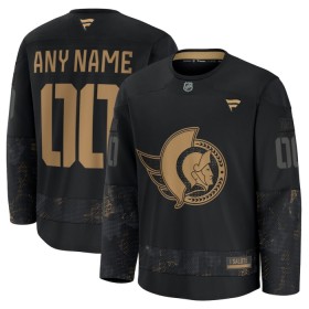 Dresovi Ottawa Senators 2024-25 Fanatics Military Appreciation Practice Custom Crno - Muške